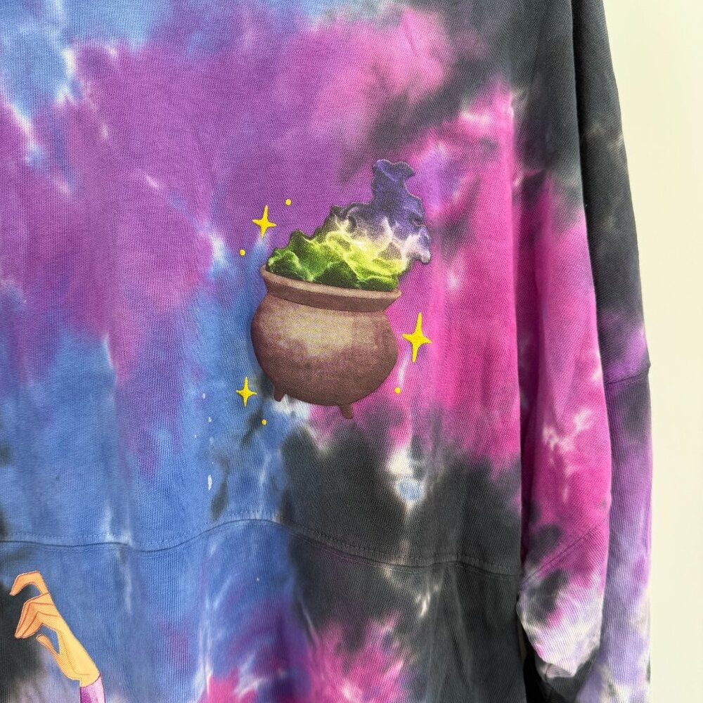 Disney Spirit Jersey Hocus Pocus tie dye L/S t shirt size small oversized - Picture 4 of 8